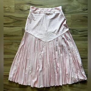 SHEIN Light Pink A-Line Pleated Skirt